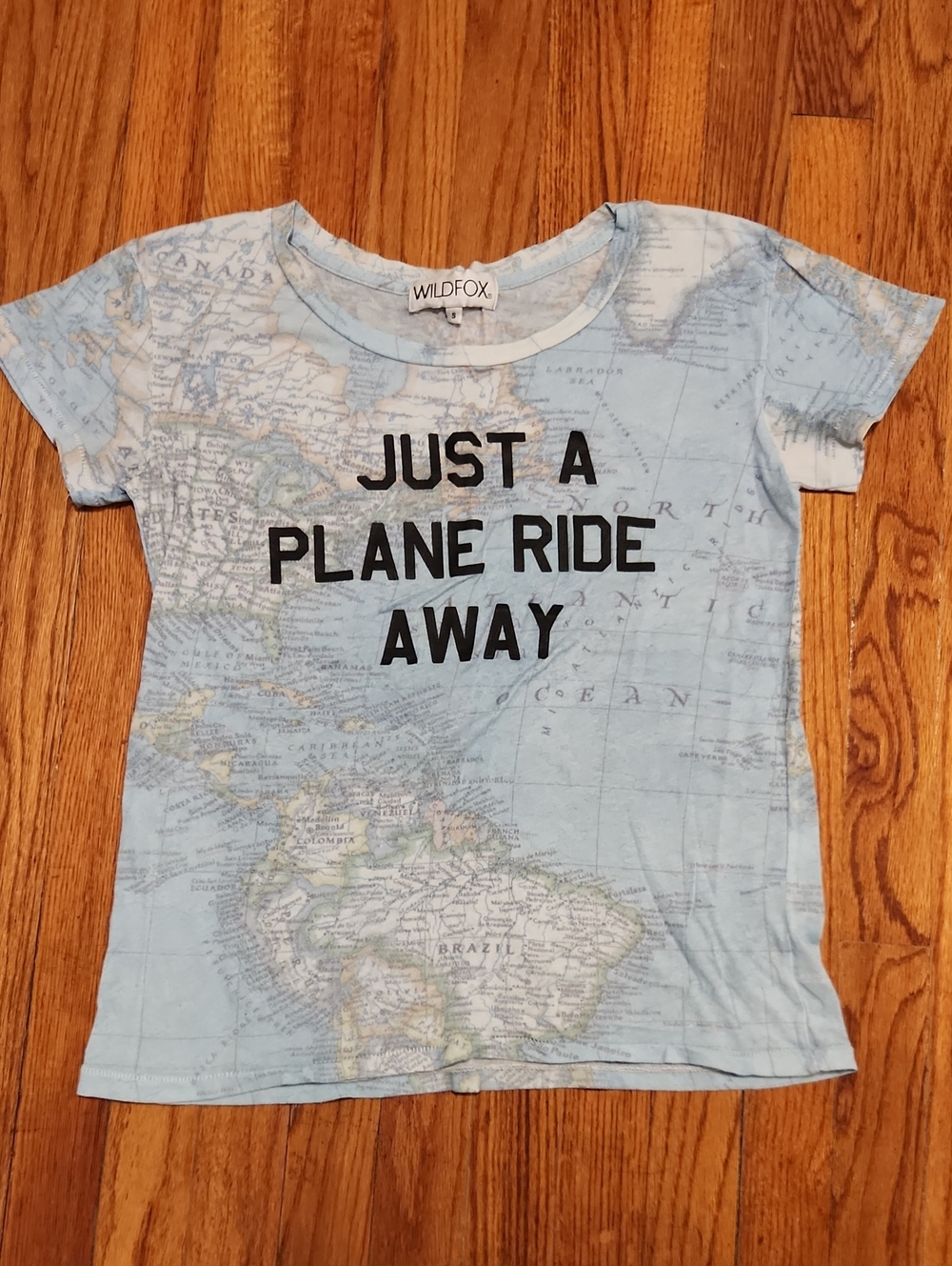 Wildfox Mixed Graphic Tee Bundle - Gray, Blue, White, Peach, Charcoal - Picture 5 of 6